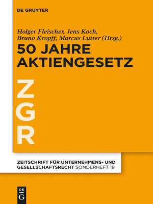 cover image of 50 Jahre Aktiengesetz